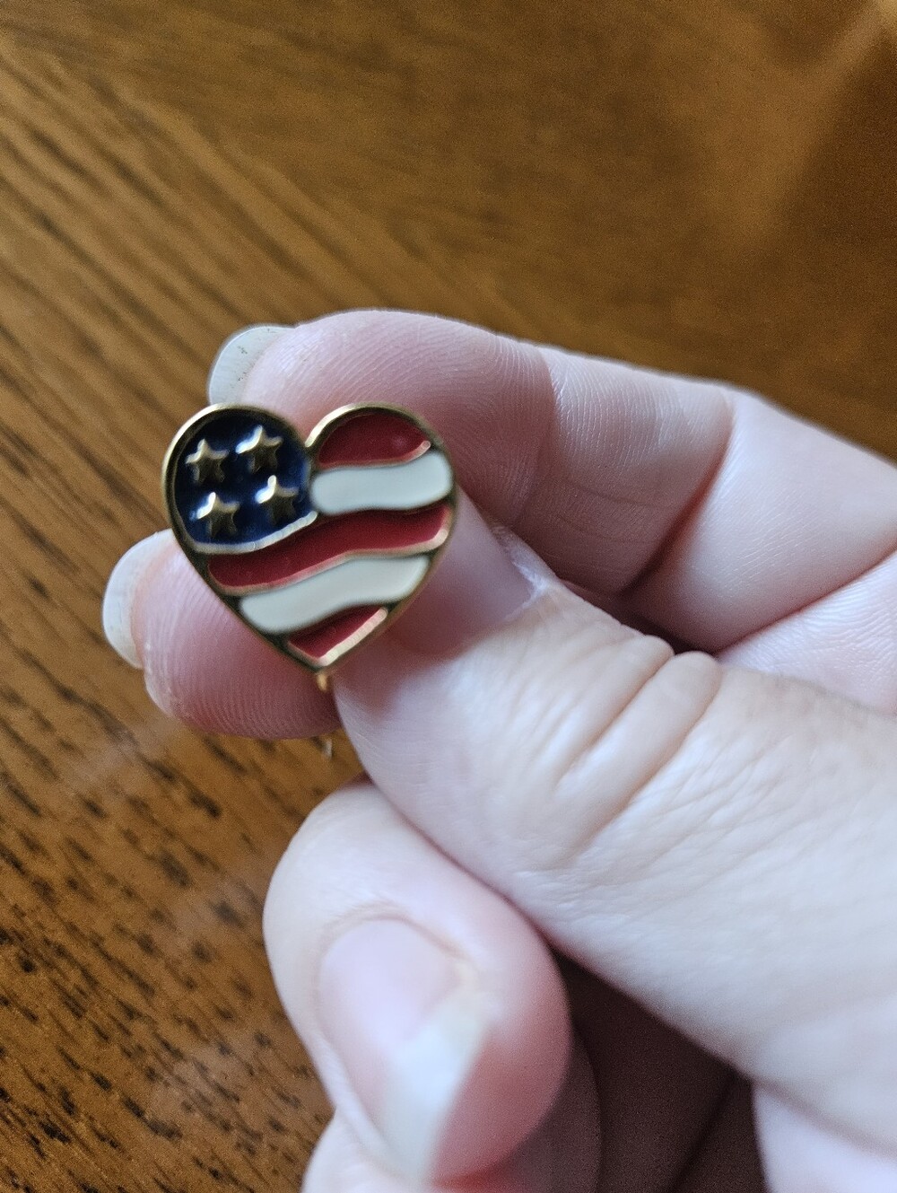 Patriotic Heart Clip-on Earrings